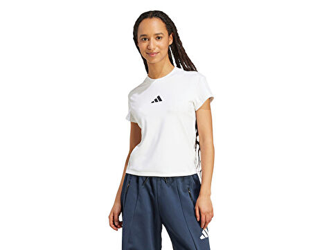 adidas W Z.N.E. Bb Tee Kadın Günlük Tişört JL7334 Beyaz