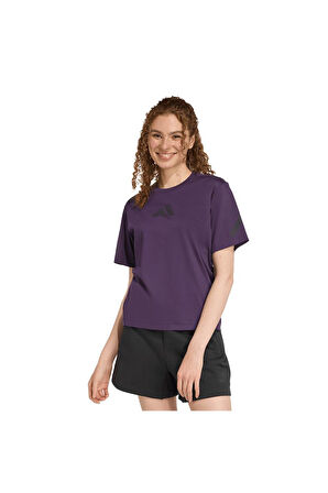 adidas Kadın  Mor  T-shirt W Z.N.E. TEE JW7754