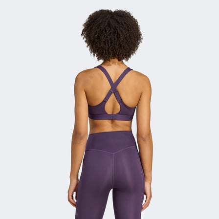 adidas Tlrdreact Training High Support Kadın Mor Antrenman Bra