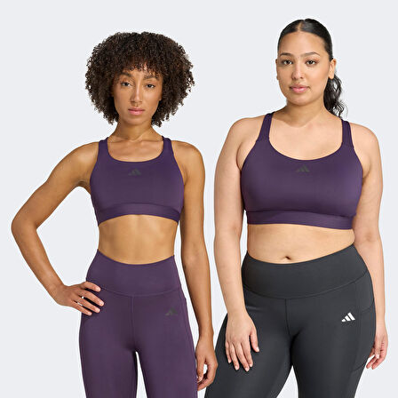 adidas Tlrdreact Training High Support Kadın Mor Antrenman Bra