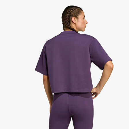 adidas Yoga Motion Petek Örgü Kadın Mor Antrenman T-Shirt