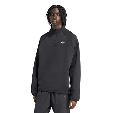 JW5958-E adidas Spacer Drıll Tt Erkek Sweatshirt Siyah