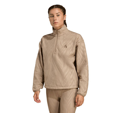 JX3122-K adidas Aop Polarfleece Kadın Ceket Krem