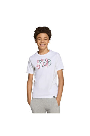 adidas  Çocuk  Beyaz  T-shirt J GRAFFITI T JV5245