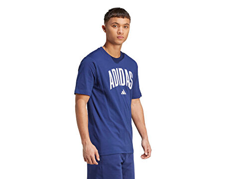 adidas M Collegiate T Erkek Günlük Tişört JM6417 Lacivert