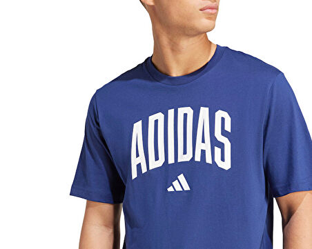 adidas M Collegiate T Erkek Günlük Tişört JM6417 Lacivert