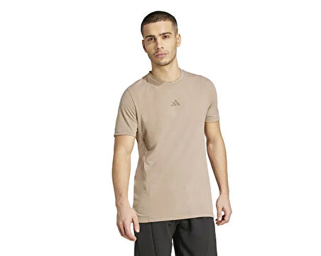 adidas D4T Tee Erkek Antrenman Tişörtü JX1169 Krem