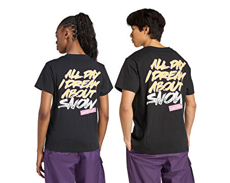 adidas U Snow T Unisex Outdoor Tişörtü JM6359 Siyah