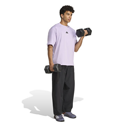 Oversize Erkek Lila Antrenman T-Shirt JX6283