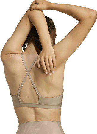 adidas JX4741 LS AOP BRA Taupe Sporcu Sütyeni