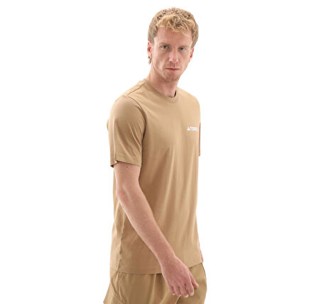 JX3853-E adidas Terrex Graphic Mountaın Erkek T-Shirt Krem