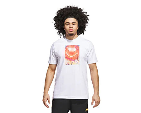 adidas Spotlıght Tee 2 Erkek Basketbol Tişörtü JV8433 Beyaz