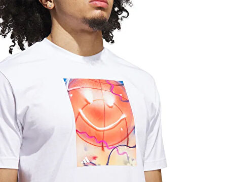 adidas Spotlıght Tee 2 Erkek Basketbol Tişörtü JV8433 Beyaz