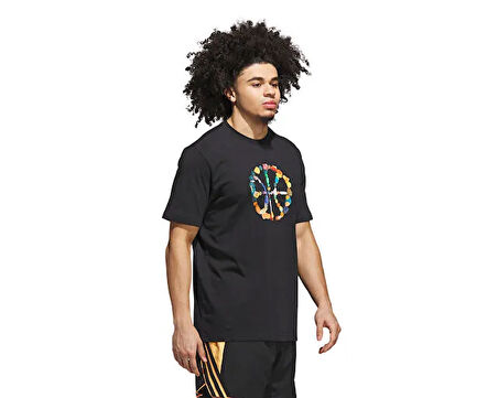 adidas Dawn2Dusk Tee 4 Erkek Basketbol Tişörtü JV8424 Siyah