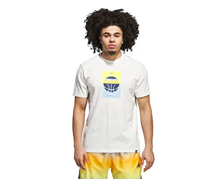 adidas Dawn2Dusk Tee 3 Erkek Basketbol Tişörtü JX1747 Beyaz