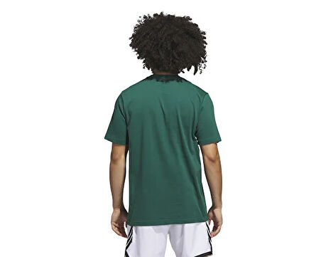 adidas Fdn Illustr Tee Erkek Basketbol Tişörtü JX1739 Yeşil