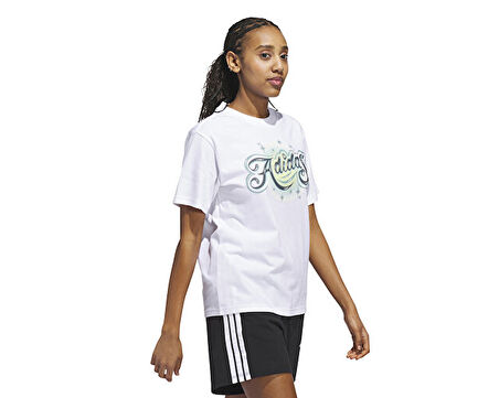 adidas W Airbrush T Kadın Günlük Tişört JM1798 Beyaz