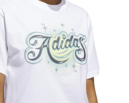 adidas W Airbrush T Kadın Günlük Tişört JM1798 Beyaz