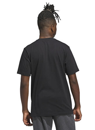 adidas JV8438 M HLDY GFTBOX T Siyah Bisiklet Yaka Normal Düz Erkek T-Shirt