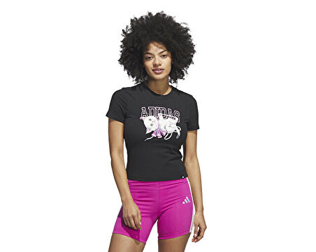 adidas W Co Cat Cro T Kadın Günlük Tişört JN2548 Siyah