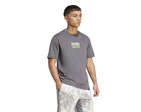 adidas M Camo Exp T Erkek Günlük Tişört JY1841 Gri