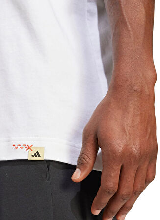 adidas JM6499 M DDL SKATE T Beyaz Yuvarlak Yaka Normal Baskılı Erkek T-Shirt