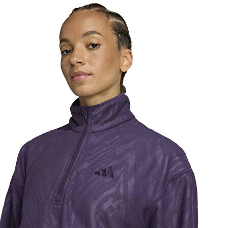 Adidas Kadın Günlük Kapşonlu Eşofman Üstü Aop Polarfleece Jx7402