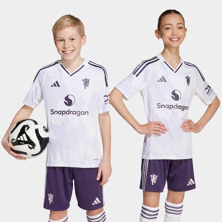 adidas Manchester United 25/26 Çocuk Beyaz Deplasman Forması