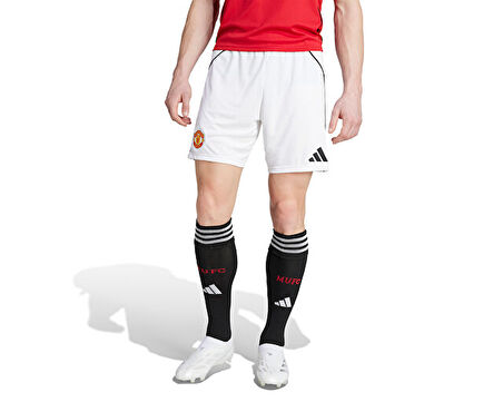 adidas Erkek Manchester United 25/26 İç Saha Şortu Erkek Futbol Şortu JI7430 Beyaz