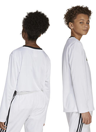 adidas Baskılı Beyaz Erkek Çocuk T-Shirt JV8662 LS TEE