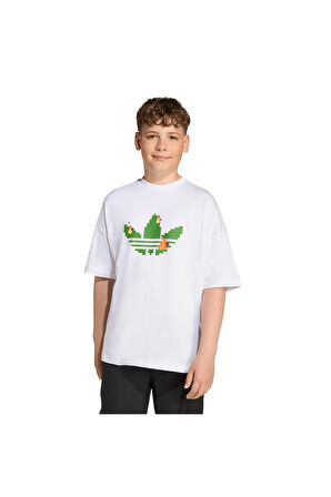 adidas Çocuk  Beyaz  T-shirt TEE JW5326
