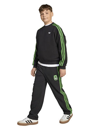 adidas Baskılı Erkek Çocuk Siyah Sweatshırt JW7723 CREW
