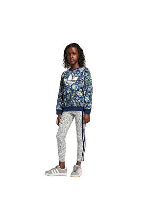 adidas Çocuk  Mavi  Eşofman CREW LEG SET JV7804