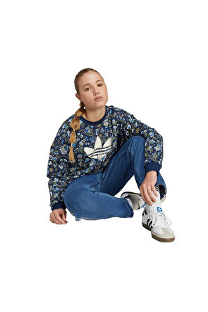 adidas Çocuk  Mavi  Sweatshirt CREW JX6316