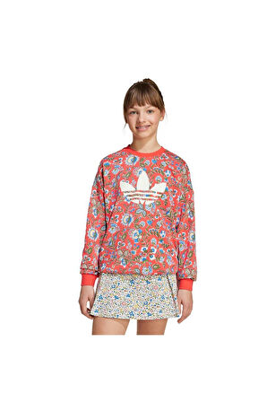adidas Çocuk  Kırmızı  Sweatshirt CREW JV7827