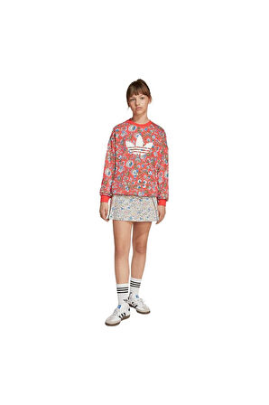 adidas Çocuk  Kırmızı  Sweatshirt CREW JV7827