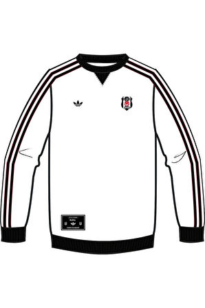 adidas Erkek  Beyaz  Sweatshirt BJK ICON SWT JM4911