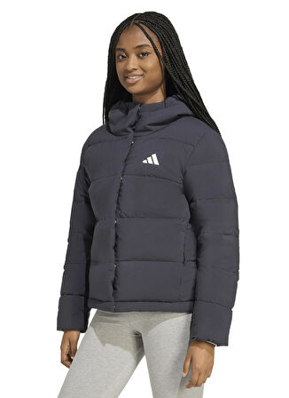 adidas JN2086 W HELIONIC HD J Siyah Düz Kadın Mont