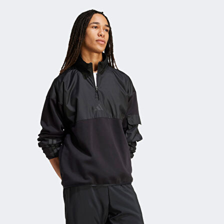 adidas City Tech Utility Half Zip 
 Erkek Siyah Sweatshirt