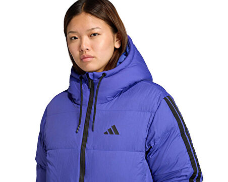 adidas W Ess 3S P D Ho Kadın Outdoor Mont JW9109 Mavi