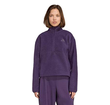 JV7137-K adidas W Ct Fleece Hz Kadın Sweatshirt Mor