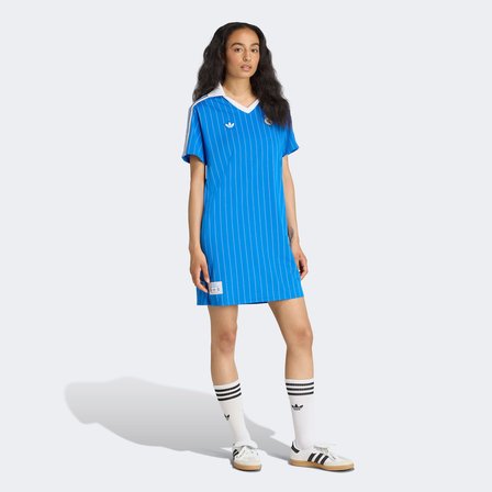 adidas Real Madrid Terrace Icons Kadın Mavi Elbise