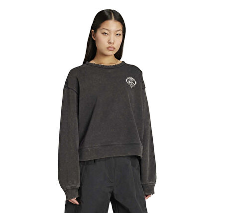 JX1276-K adidas Buffy Crew Kadın Sweatshirt Siyah