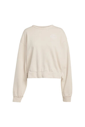 adidas Kadın Bej BUFFY CREW Sweatshirt JX1275