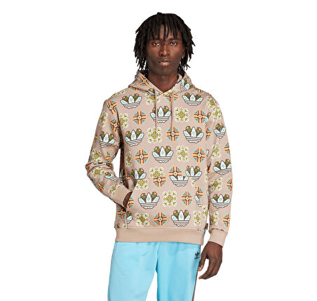 JW1084-E adidas Graphıc Lo Hd Erkek Sweatshirt Krem