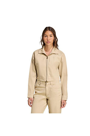 adidas  Kadın  Bej  Ceket FB CROP TT JX7600