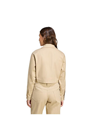 adidas  Kadın  Bej  Ceket FB CROP TT JX7600