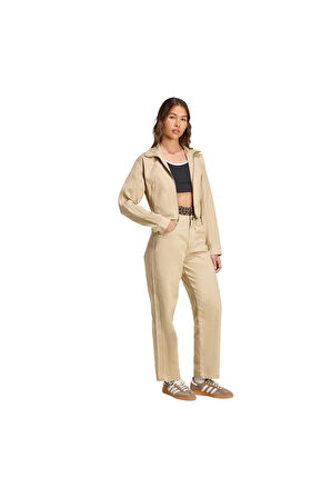 adidas  Kadın  Bej  Ceket FB CROP TT JX7600
