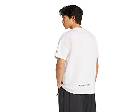 adidas Terrex National Geographic  U Ar F Gfx T Unisex Outdoor Tişörtü KC2349 Beyaz