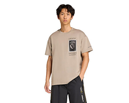 adidas Terrex National Geographic  U Ar F Gfx T Unisex Outdoor Tişörtü KC2350 Bej